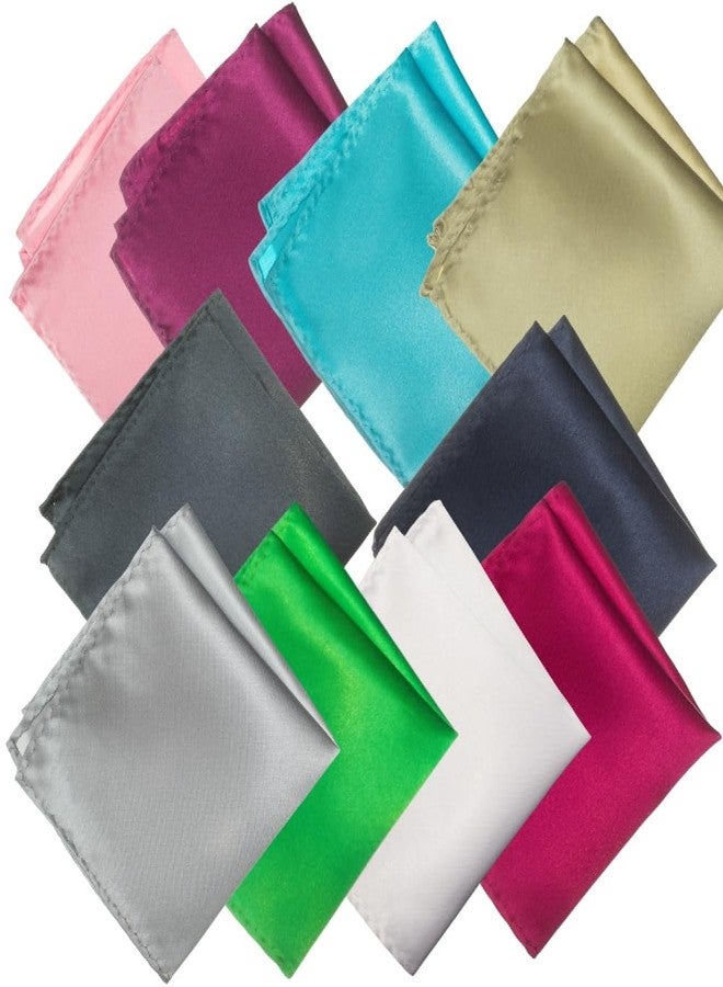 VBHHY Pocket Squares for Men 10 Pack Mens Pocket Squares handkerchiefs Set Assorted Colors - Image 1